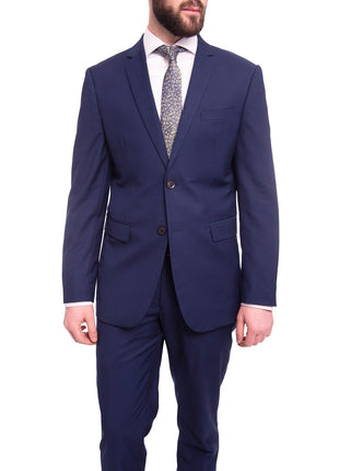 Braveman Slim Fit Solid Blue Two Button Suit - The Suit Depot