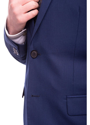Braveman Slim Fit Solid Blue Two Button Suit - The Suit Depot
