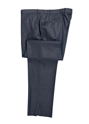 Isaia Mens Charcoal Pinstripe Notch Lapel Classic Fit 2-Button AquaSpider 160s Wool Suit - 48R