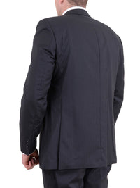 Thumbnail for I Uomo Regular Fit Black Pinstriped Two Button Wool Suit - The Suit Depot