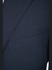 Thumbnail for Canali 1934 Mens Blue Check 44L Drop 7 100% Wool 2 Piece Suit