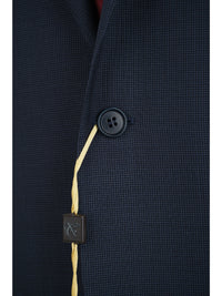 Thumbnail for Canali 1934 Mens Blue Check 44L Drop 7 100% Wool 2 Piece Suit