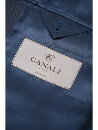 Thumbnail for Canali 1934 Mens Blue Check 44L Drop 7 100% Wool 2 Piece Suit