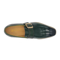 Thumbnail for Carrucci Mens Olive Green Patent Leather Slip On Loafer Leather Dress Shoes