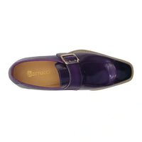 Thumbnail for Carrucci Mens Purple Patent Leather Slip On Loafer Leather Dress Shoes