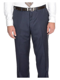 Thumbnail for Ralph Lauren Slim Fit  Navy Blue Pinstriped Two Button Wool Suit - The Suit Depot