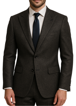 Canuti By Steven Land Textured Black Modern Fit 2 Button Blazer Sportcoat