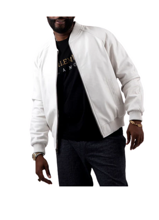 Premium Solid Genuine Leather Baseball Jacket Coat