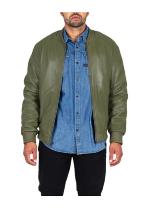 Premium Solid Genuine Leather Baseball Jacket Coat