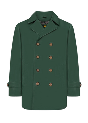 Premium Solid Genuine Leather Trench Jacket Coat