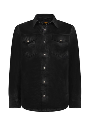 Premium Solid Leather Jacket With Elbow Patches