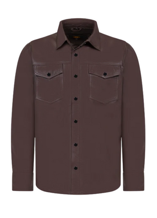 Premium Solid Leather Jacket With Elbow Patches