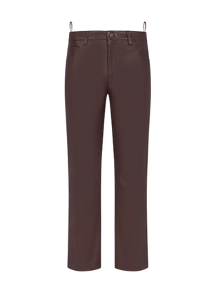 Premium Solid Leather Jean Style Pants