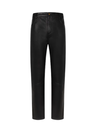 Premium Solid Leather Jean Style Pants