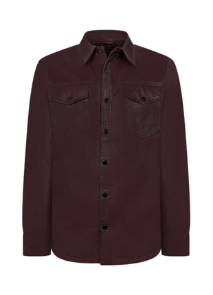Premium Solid Leather Jacket With Elbow Patches