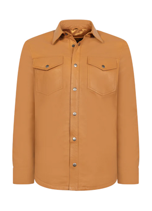 Premium Solid Leather Jacket With Elbow Patches