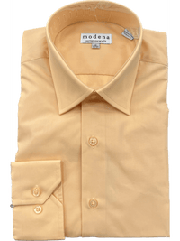 Thumbnail for Mens Melon Orange Spread Collar Modern Fit Cotton Blend Dress Shirt