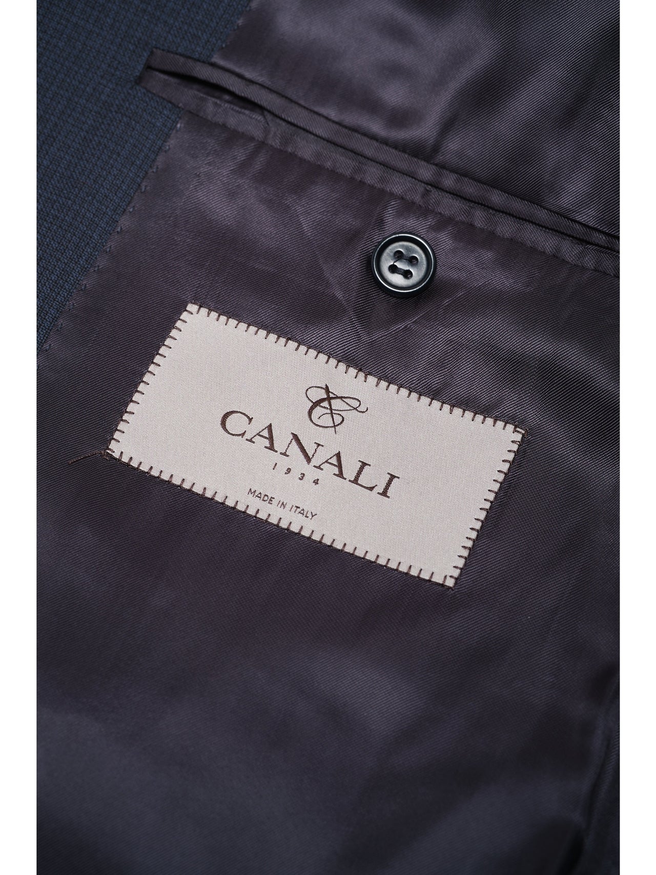 Canali 1934 Traje de 2 piezas azul 44L Drop 7 100% lana para hombre