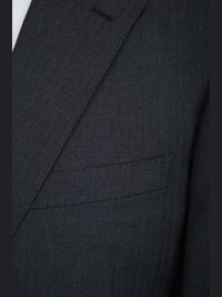 Thumbnail for Canali 1934 Mens Gray Striped 44L Drop 7 100% Wool 2 Piece Suit