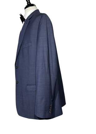 Lauren Ralph Lauren Mens Blue Textured Notch Lapel Slim Fit 2-button Wool Suit - 50L