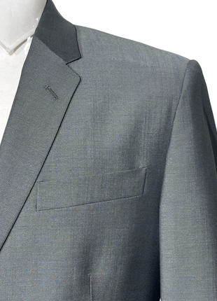 Paul Smith Mens Solid Gray Half Canvassed Notch Lapel Slim Fit 2-Button Wool Mohair Suit  - 42S