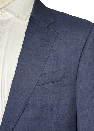 Armani Collezioni G-Line Blue Textured Slim Fit Notch Lapel 2-Button Wool Suit - 44L