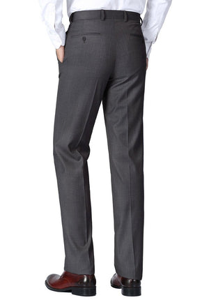 Raphael Men's Washable Flat Front Classic Fit Gray Dress Pants