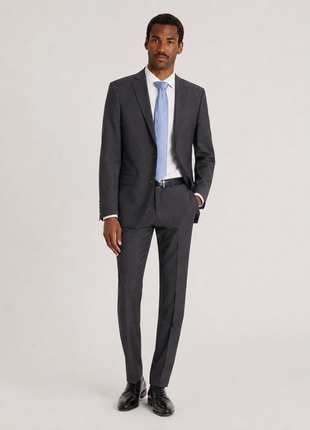 Roberto Cavalli Class Gray Twill Weave Wool Blend Classic Fit 2-Button Suit 36R