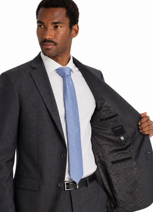 Roberto Cavalli Class Gray Twill Weave Wool Blend Classic Fit 2-Button Suit 36R