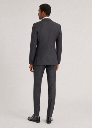 Roberto Cavalli Class Gray Twill Weave Wool Blend Classic Fit 2-Button Suit 36R