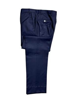 Corneliani Mens Solid Navy Fully-Canvassed Shawl Lapels Slim Fit 3-Piece Wool Tuxedo - 42R