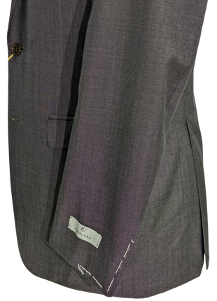 Canali Men's Gray Birdseye 100% Wool Suit 38R