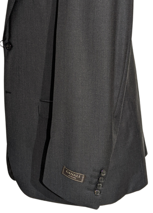 Canali Men's Solid Charcoal 100% Wool Suit 44R - The Suit Depot