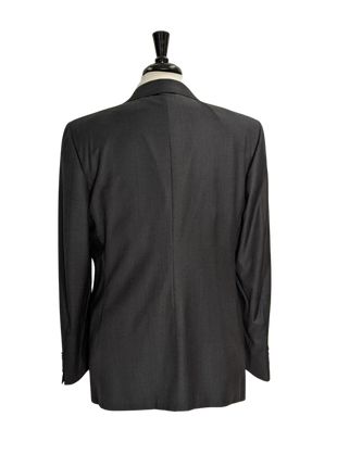 Canali Men's Solid Charcoal 100% Wool Suit 44R - The Suit Depot