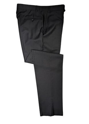 Canali Men's Solid Charcoal 100% Wool Suit 44R - The Suit Depot