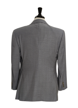 Canali Men's Blue Pinstripe 100% Wool Suit 42S
