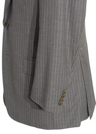 Canali Men's Blue Pinstripe 100% Wool Suit 42S