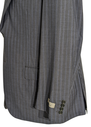 Canali Men's Blue Pinstripe 100% Wool Suit 46R