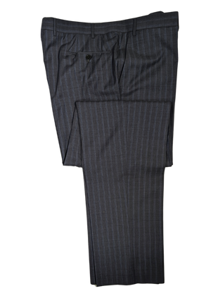 Canali Men's Blue Pinstripe 100% Wool Suit 46R