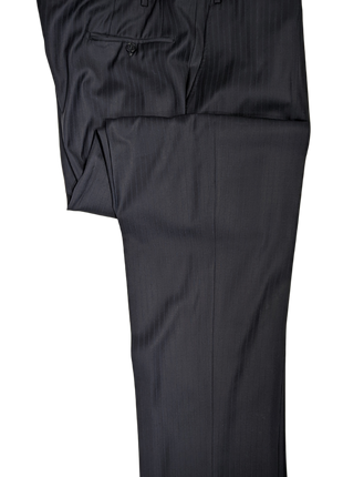 Canali Men's Navy Pinstripe 100% Wool Suit 44L - The Suit Depot