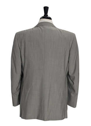 Canali Solid Gray 100% Wool Suit 42S