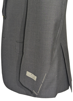 Canali Gray Glen Plaid 100% Wool Suit 40R