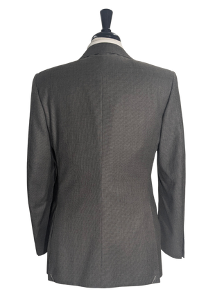 Canali Brown Basketweave 100% Wool Suit 36R