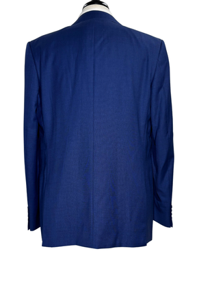 Bartorelli Napoli Mens Royal Blue Weave Notch Lapel Classic Fit 2-Button Wool Suit  - 44L