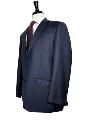 Revelli Solid Navy Notch Lapel Classic Fit 2-button Wool Suit - 44R