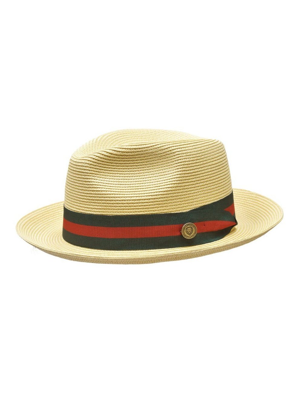 Mens The Remo Natural/Green/Red Straw Hat