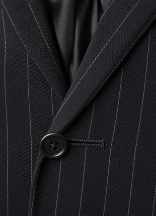 Ralph Lauren Purple Label Charcoal Black Pinstripe 100% Wool Classic Fit 3-Piece Suit 40L