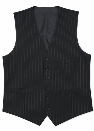 Ralph Lauren Purple Label Charcoal Black Pinstripe 100% Wool Classic Fit 3-Piece Suit 40L