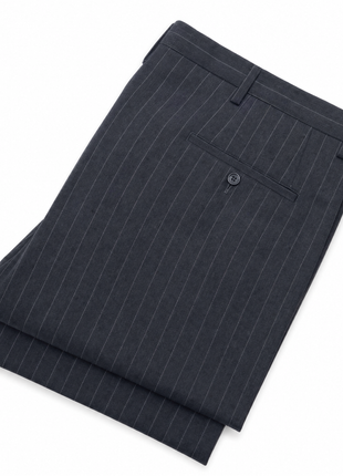 Ralph Lauren Purple Label Charcoal Gray Pinstripe 100% Wool Classic Fit 3-Piece Suit 40L