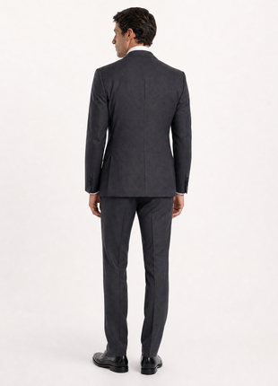 Ralph Lauren Purple Label Gray Twill Weave 100% Wool Classic Fit 2-Button Suit 42S